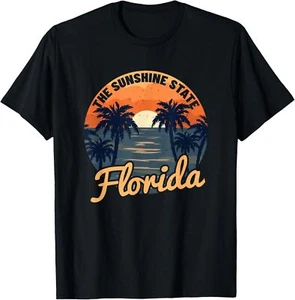 Florida Sunset - Throwback Design - Classic T-Shirt Hoodie - Picture 1 of 15