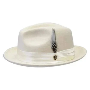 Mens Bruno Capelo Hat Australian Wool Soft Crushable Fedora Giovani Un132 Ivory - Picture 1 of 9