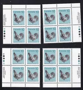 Canada 1986 Weathercock 10¢ Artifact, MNH PB set, sc#921i Rolland paper - Picture 1 of 1