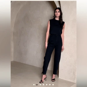 Banana Republic hoch geschnittene Reithose schwarz Knöchelriemen 10 lang UVP 130 $ - Bild 1 von 13