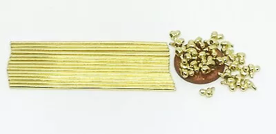 Dolls House Set Of 14 Metal Stair Carpet Rods & 28 Holders 1:12 Scale DIY Tumdee - Image 1 of 2