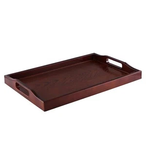 Plastic Serving Tray Ottoman Tray with Handles for Breakfast In Bed Coffee - Picture 1 of 8