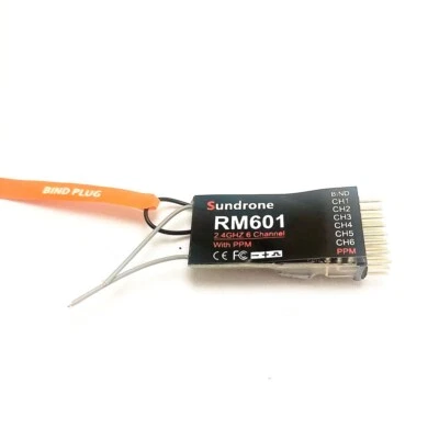 RM601 6CH PPM Receiver For Spektrum DSMX DSM2 DX6I DX7 DX8 DSX7 DSX9 DSX11 FPV - Image 1 of 4