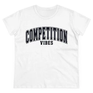 Competition Vibes Cheerleader Allstar Cheer Women's Midweight Cotton Tee  - Picture 1 of 5