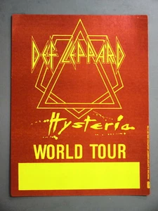 Def Leppard Backstage Door Sign ! 8.5" X 11" Hysteria World Tour ! - Picture 1 of 1