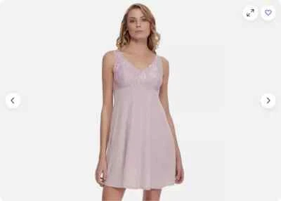 Lencería Felina Ropa de Dormir Micro Modal Encaje Ajustable Chemise Foto 1 de 2