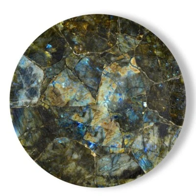 18" Labradorite Gemstone Table Top - Unique Home Accent - Gemstone Furniture - Image 1 of 4