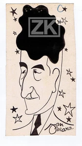 JEAN COCTEAU Poète Cinéaste Orphée Caricature Dessin JAN MARA 1940s - Picture 1 of 1
