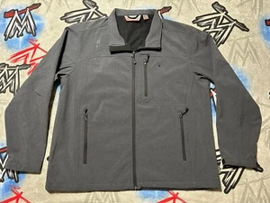Free Country Softshell Charcoal Gray Full Zip Men's 2XL Jacket - Picture 1 of 5