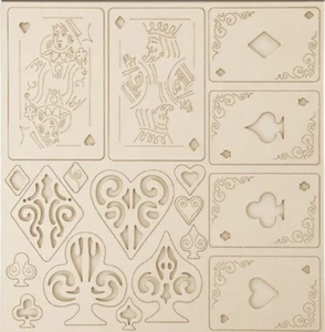 Stamperia DECORATIVE CHIPS - 5.5" x 5.5" - MASTER OF MAGIC - PLAYING CARDS - Picture 1 of 2