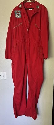 Vintage 1950’s Walls Red Parachute Jumpsuit Size 40 Large - See Details - Image 1 of 4