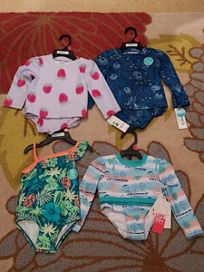 Lot Of 4 Toddler Girls Bathing Suits Size 18 Months, $60 Value NWT - Picture 1 of 12