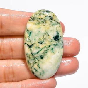 Natural Mariposite Loose Gemstone Oval Cabochon Mariposa 70.00 Cts 46X26X6 mm - Picture 1 of 6