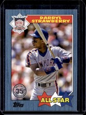2022 Topps Darryl Strawberry 1987 Throwback Blue Parallel #34 Mets