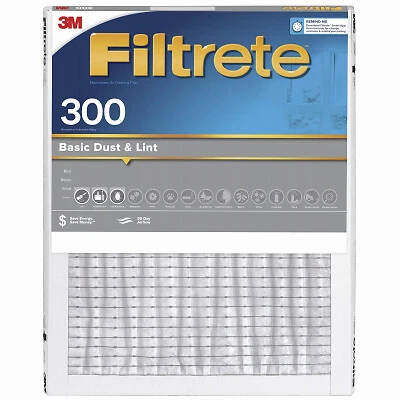 Filtrete 322-4 20x30 x 1 In. Basic Dust & Lint Pleated Furnace Air Filter, Gray, - Image 1 of 2