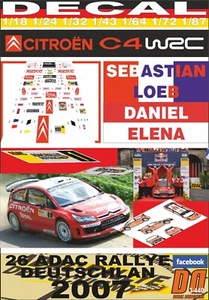 DECAL CITROEN C4 WRC S. LOEB R. DEUTSCHLAND 2007 WINNER (08) - Picture 1 of 1