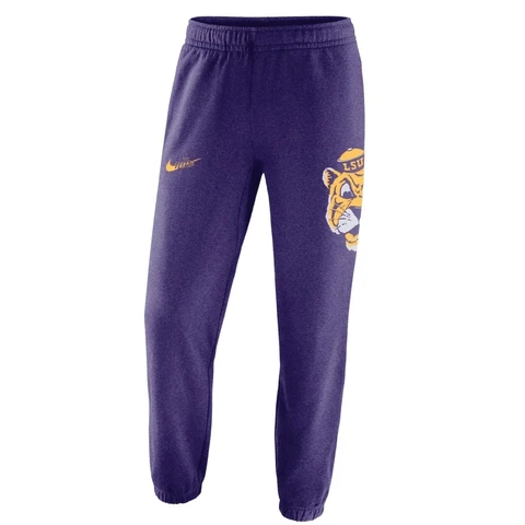 Nike LSU Tigers Fleece Jogger Sweatpants Purple Gold Men’s Size Large New Cover