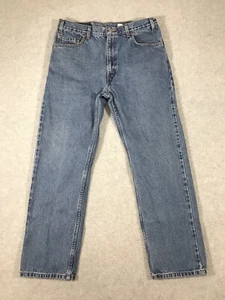 Vtg Levis 505 Jeans Men 36x30 (Fits 33x29.5) 90's Black Batwing Tag Straight Leg - Picture 1 of 13
