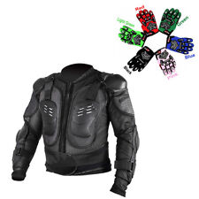 Childs Motorcycle Protector Guard Jacket Motorbike Motocross Body Armour+Gloves