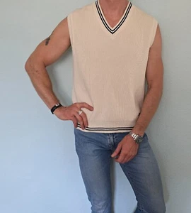 JOOP! Suéter sin mangas con cuello en V T. 54 vintage - Imagen 1 de 8