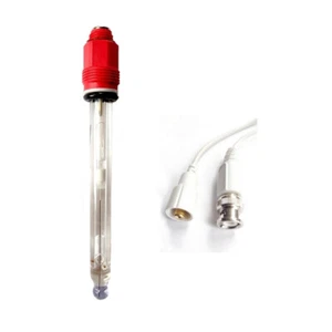 pH Elektrode PC Glas transparent D12mm Gewinde PG 13,5 Kabel 2 Meter BNC auf S7 - Bild 1 von 4