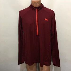 REI 2XL Camisa Borgoña Rendimiento Ligero 2 Capa Base Cremallera Manga Larga - Imagen 1 de 5