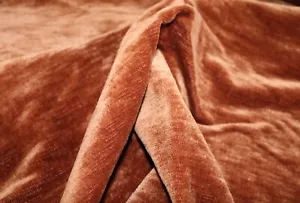 Lee Jofa Kravet Mohair Velvet Rusty Red 64" x 52" - Picture 1 of 4