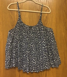 Torrid Damen Marineblau Blumenmuster Verstellbar Spaghettiträger Tank Top Größe 2X - Bild 1 von 6