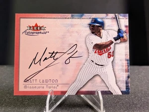 2001 Fleer Showcase - Autographics Matt Lawton Auto Autograph Twins - Picture 1 of 2
