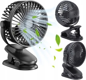 Mini Clip USB Ventilator mit Akku Leise 3 Stufen 360° drehbarer Tischlüfter - Bild 1 von 11