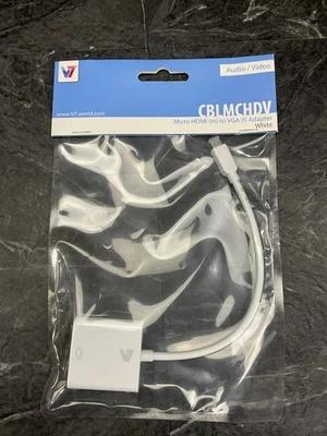 V7 Micro HDMI auf VGA Adapter CBLMCHDV-1N ✅❤️️✅❤️️NEU! FACTORY SEALED! - Bild 1 von 2