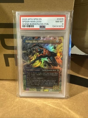 MTG - Spider-Man 2099 #0205 - Borderless - Foil PSA 8 - Image 1 of 2