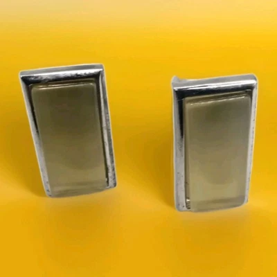 Esmoquin Rectangular Piedra Jade Amarillo Y Gemelos Tono Plata De Colección Foto 1 de 4