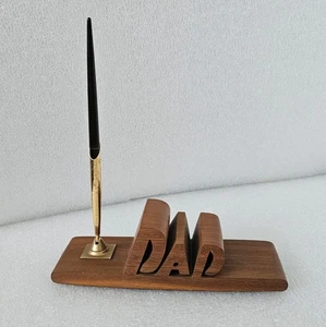 Shaeffer Vintage Desk Set Ballpoint Pen "Dad" Faux Wood Works 8" long - Picture 1 of 16