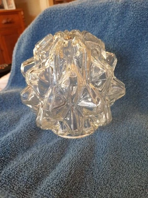 Globo terráqueo de fin de día de vidrio transparente Starburst de colección de 5 1/2" 3 1/4" Foto 1 de 4