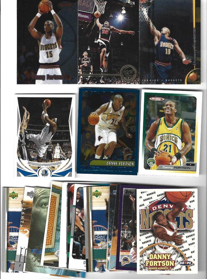 Lote de 30 tarjetas Danny Fortson todas diferentes Denver Golden State Seattle Dallas Foto 1 de 1