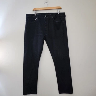 Jeans masculino John Elliott tamanho 36x29 slim fit preto botão mosca denim feito no Japão - Imagem 1 de 4