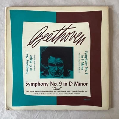 BEETHOVEN Symphonies 1, 8, 9 1593 2xLP Musical Masterpiece Society MMS-2034 - VG - Image 1 of 4