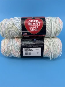 Hilo Red Heart Super Saver BABY PRINT 0345 Acrílico 5 OZ Madejas LOTE DE 4 NUEVO - Imagen 1 de 4