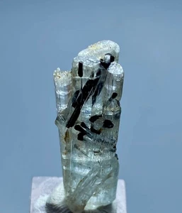 Natural Aquamarine and Black Tourmaline Crystal Specimen from Pakistan 25 Carat - Picture 1 of 10
