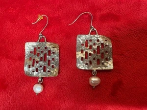 Silpada Sterling Silver Hammered Earrings - Picture 1 of 4