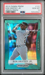 2012 Panini Prizm #127 Ken Griffey Jr. Prizms Green - PSA 10 - Picture 1 of 2