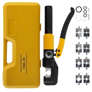 Professional Hydraulic Cable Crimping Tool 12AWG-2/0AWG with Dies Set and Case - Picture 1 of 12