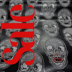 Big Skull Embossed Vinyl Fabric-PVC-Upholstery, Faux Leather By Yard. - Picture 1 of 2