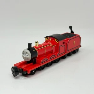 Thomas & Friends ERTL Bandai James #5 Train Engine Diecast Gold Rail - Picture 1 of 10