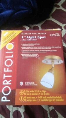 Portafolio 1 Punto de Luz Montaje en Superficie de Techo Latón Antiguo Colección Mayfair Foto 1 de 4