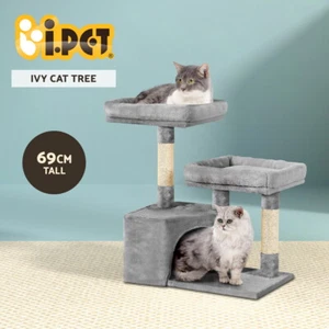 i.Pet Cat Tree Scratching Post Tower Scratcher 69cm Wood Condo House Bed Trees - Picture 1 of 9