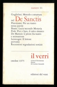 Rivista il verri n. 11 quinta serie ottobre 1975 Luciano Anceschi vedi indice - Imagen 1 de 3