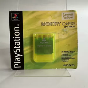 Tarjeta de memoria PS1 amarillo limón, nueva y sellada de fábrica - Imagen 1 de 12