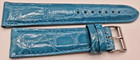 Hochwertiges Handgefertigtes Echtes Krokodil Armband Türkis Mm16-17-18-19-20-22